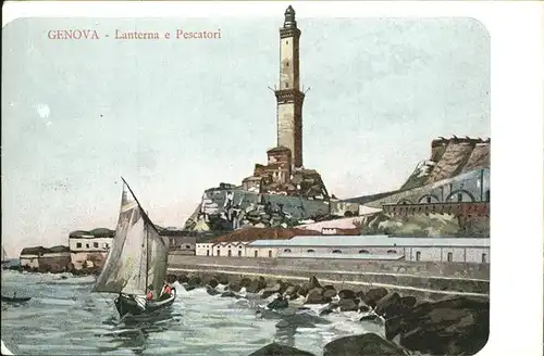 Genova Genua Liguria Lanterna e Pescatori Kat. Genova