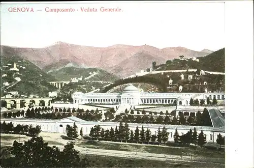 Genova Genua Liguria Camposanto Veduta Generale Kat. Genova