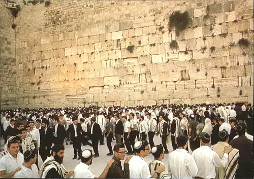 Jerusalem Yerushalayim Liberation Day Congregation at the Wailing  Wall / Israel /