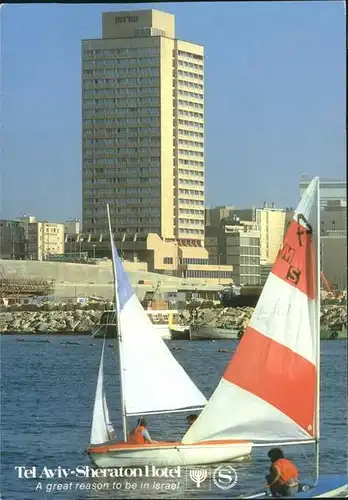 Tel Aviv Sheraton Hotel on the Mediterranean shore Segelboot Kat. Tel Aviv