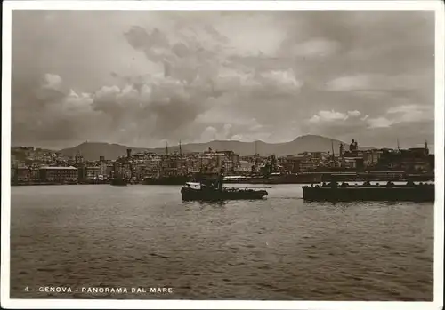 Genova Genua Liguria Panorama dal mare Kat. Genova