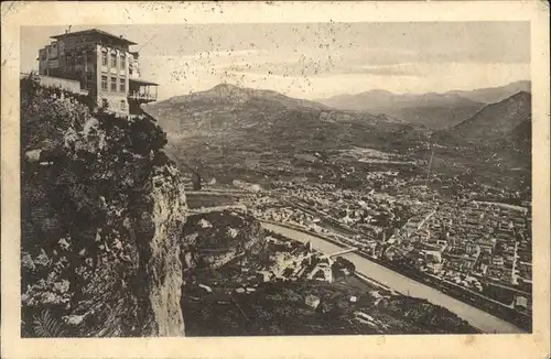 Trento Funivia Sardagna Aussicht auf Stadt Kat. Trento