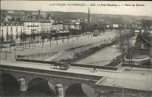 Aurillac le Pont Bourbon Place du Gravier Kat. Aurillac