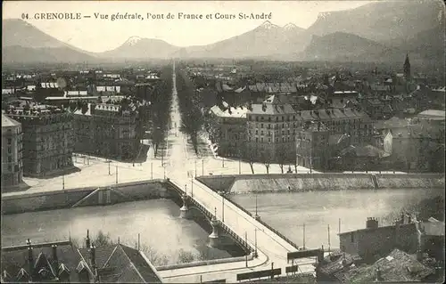 kk19116 Grenoble Cours St. Andre Kategorie. Grenoble Alte Ansichtskarten