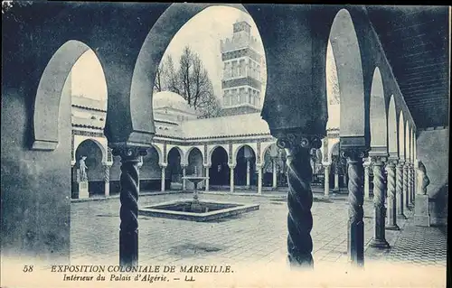 Marseille Exposition Coloniale de Marseille Palais d Algerie Kat. Marseille