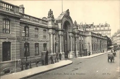 Paris l Elysee Palais de la Presidence Kat. Paris