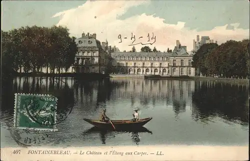 Fontainebleau Seine et Marne le Chateau l Etang aux Carpes Kat. Fontainebleau