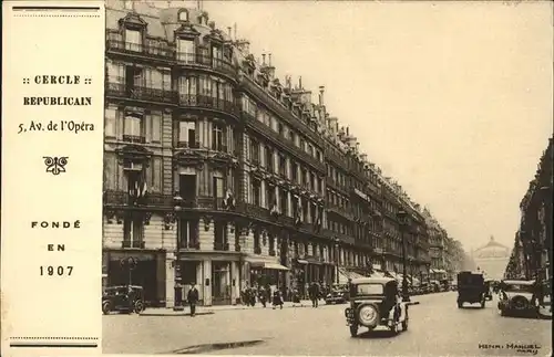 Paris Cercle Republicain Kat. Paris