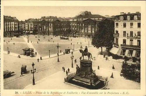 Lille Nord Places de la Republique Faidherbe Kat. Lille