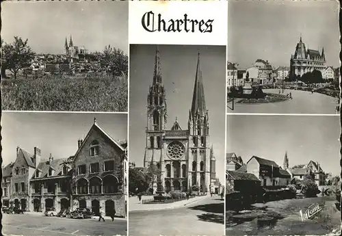 Chartres Eure et Loir La cathedrale Place des Epars Kat. Chartres