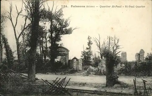 kk19605 Soissons Aisne Quartier St. Paul Kategorie. Soissons Alte Ansichtskarten