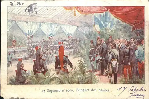 Paris 22. Septembre 1900 Banquet des Maires Kat. Paris