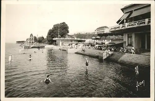 Evian les Bains Haute Savoie la Plage Kat. Evian les Bains