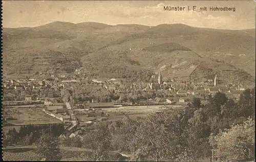 Muenster Haut Rhin Elsass Panorama mit Hohrodberg Kat. Munster