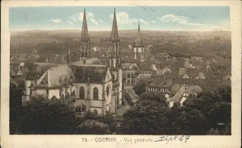 Obernai Bas Rhin Vue generale eglise Kat. Obernai