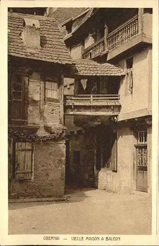 Obernai Bas Rhin Vieille maison a balcon Kat. Obernai