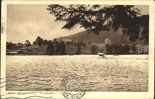 Gerardmer Vosges Le bout du lac bateau Kat. Gerardmer