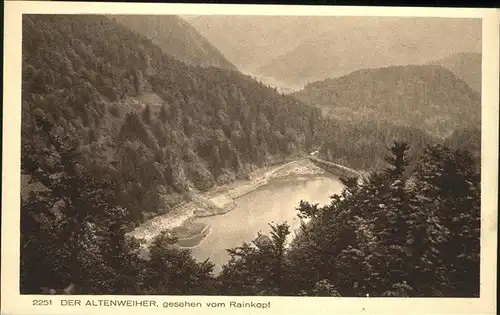 La Bresse Altenweiher Blick vom Rainkopf Kat. La Bresse