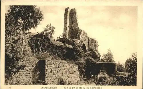 Grendelbruch Bas Rhin Alsace Ruines du Chateau de Guirbaden Kat. Grendelbruch