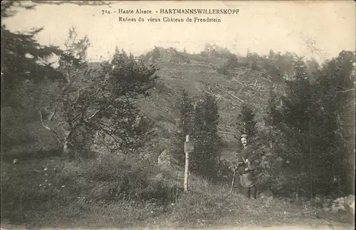 Hartmannswillerkopf Ruines du vieux Chateau de Frendstein / Hartmannswiller /Arrond. de Guebwiller