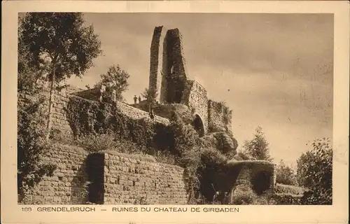 Grendelbruch Bas Rhin Alsace Ruines du Chateau de Girbaden Kat. Grendelbruch