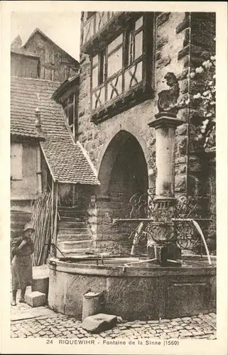 Riquewihr Haut Rhin Fontaine de la Sinne Kat. Riquewihr