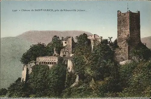 Ribeauville Haut Rhin Elsass Chateau ruine Saint Ulrich Kat. Ribeauville