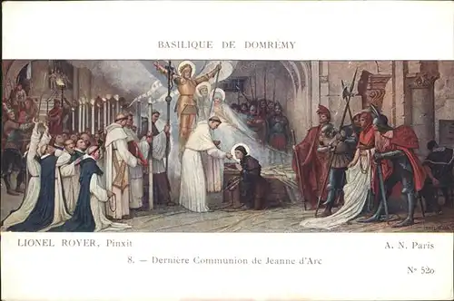 Domremy la Pucelle Vosges Basilique Communion de Jeanne d Arc Gemaelde Lionel Royer Kat. Domremy la Pucelle