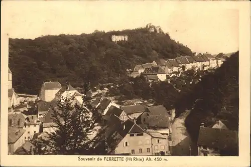 Ferrette Haut Rhin Vue partielle chateau ruine Kat. Ferrette