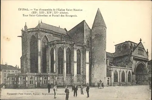 Epinal Vosges Eglise Saint Maurice Tour Saint Colomban Portail des Bourgeois Kat. Epinal