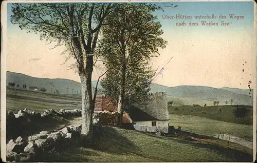 Orbey Haut Rhin Ober Huetten Weg nach dem Weissen See Lac Blanc Kat. Orbey