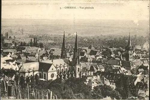 Obernai Bas Rhin Vue generale eglise Kat. Obernai