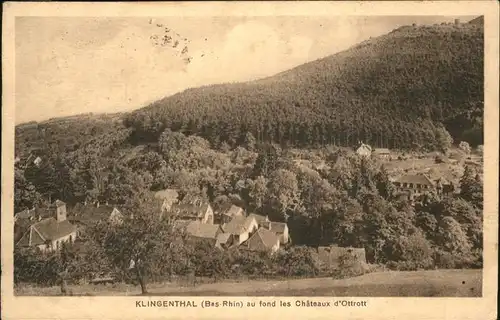 Klingenthal Bas Rhin Elsass Vue generale avec Chateaux d Ottrott Kat. Strasbourg