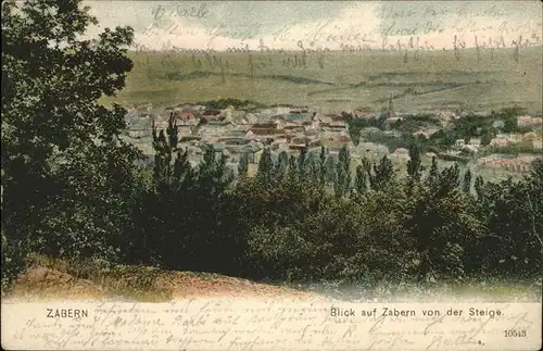 Zabern Saverne Panorama Blick von der Steige / Saverne /Arrond. de Saverne