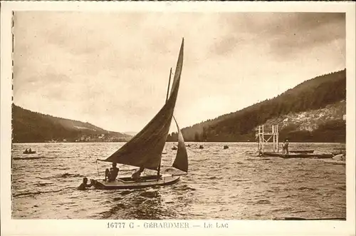 Gerardmer Vosges Lac voilier See Segelboot Kat. Gerardmer
