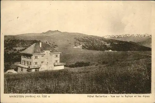 Le Markstein Hotel Bellevue vue sur le Ballon et les Alpes Kat. Oderen