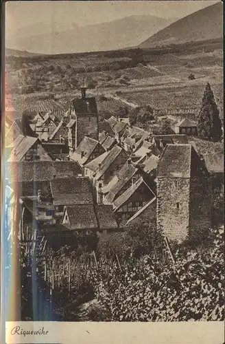 Riquewihr Haut Rhin Ortsansicht mit Kirche Kat. Riquewihr