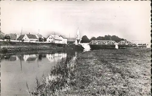 Oberhergheim Vue prise de l Ill pont Kat. Oberhergheim