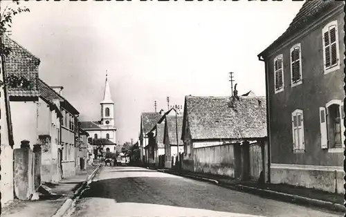 Oberhergheim Rue principale eglise Kat. Oberhergheim