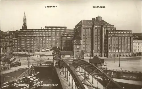 Hamburg Chilehaus Ballinhaus Bruecke Kat. Hamburg
