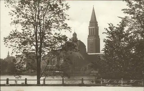 Kiel Rathaus und Stadttheater Kat. Kiel