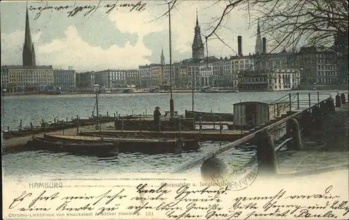 Hamburg Binnenalster und Jungfernstieg Kat. Hamburg