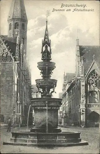 Braunschweig Brunnen am Altstadtmarkt Kat. Braunschweig