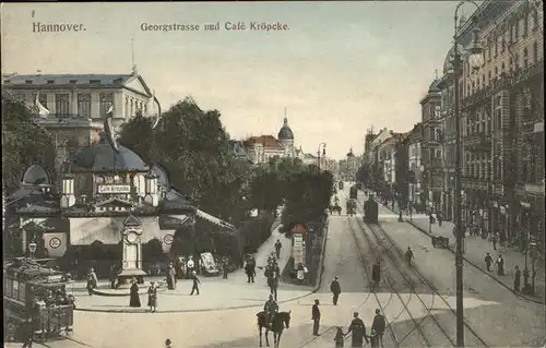 Hannover Georgstrasse und Cafe Kroepcke Kat. Hannover