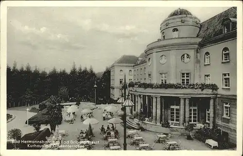 Bad Hermannsborn Kurhaus mit Gartenterrasse Kat. Bad Driburg