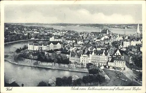 Kiel Blick auf Stadt und Hafen Kat. Kiel