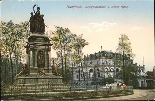 Hannover Kriegerdenkmal und Neues Haus Kat. Hannover
