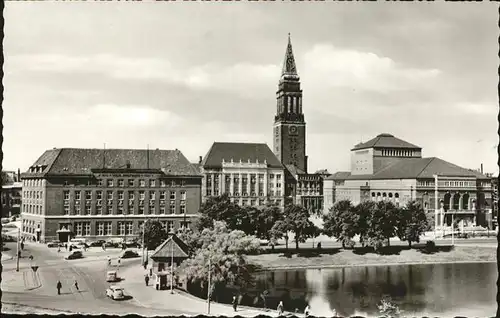 Kiel Rathaus und Stadttheater Kat. Kiel