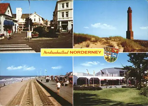 Norderney Nordseebad Strand Leuchtturm Kurhaus Kat. Norderney