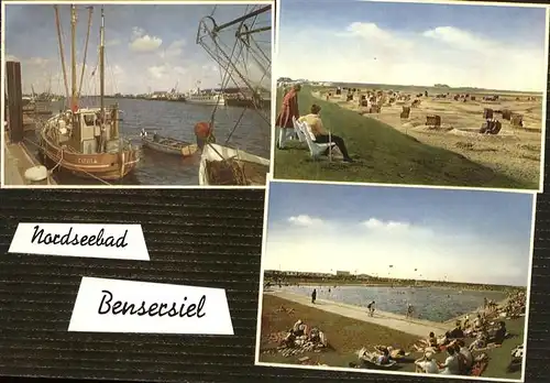 Bensersiel Strandpartie Boote Kat. Esens